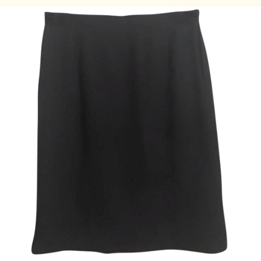 Jaeger Black Wool Crêpe Skirt
